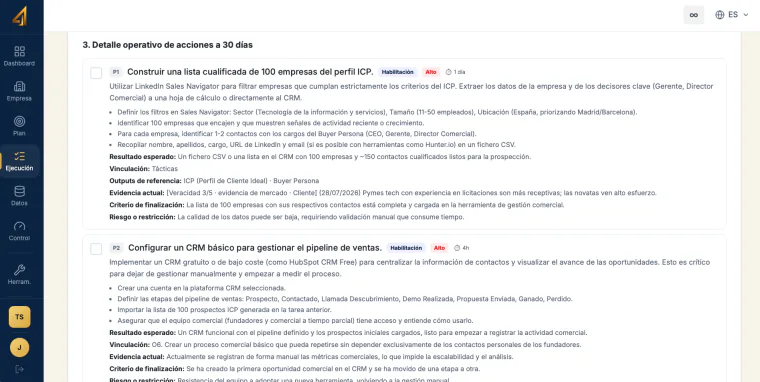 4GTM · Plan de acción